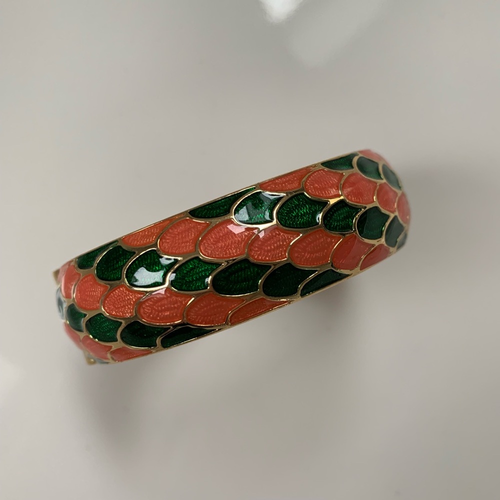 Lilly Pulitzer Gold, Pink & Green Enamel Bracelet